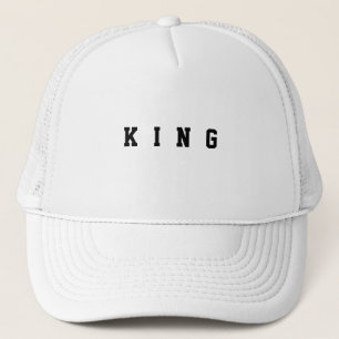 Personalisierter benutzerdefinierter King Text Whi Truckerkappe