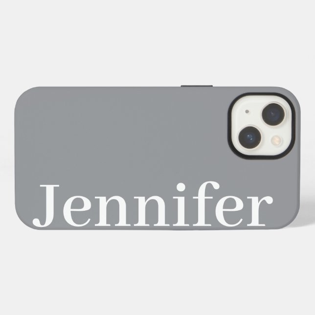 Personalisierter benutzerdefinierter Name Einfach  iPhone Hülle (Rückseite (Horizontal))