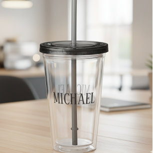 Personalisierter benutzerdefinierter Name Erstelle Acryltrinkbecher
