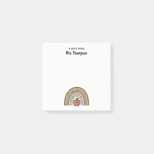 Personalisierter Benutzerdefinierter Schul-Lehrer- Post-it Klebezettel (Vorderseite)