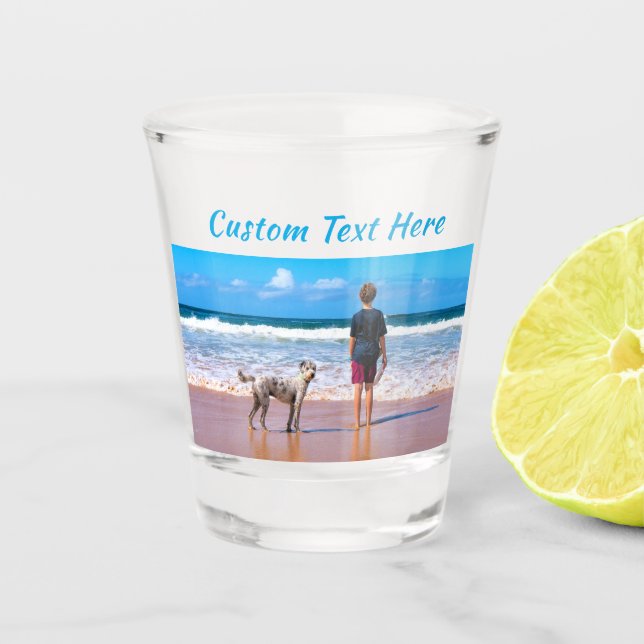 Personalisierter, benutzerdefinierter Text für das Schnapsglas (Vorderseite)