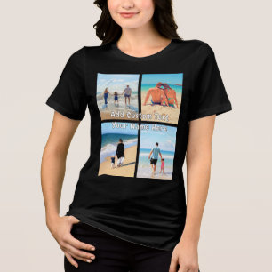 Personalisierter benutzerdefinierter Text und Ihre Tri-Blend Shirt