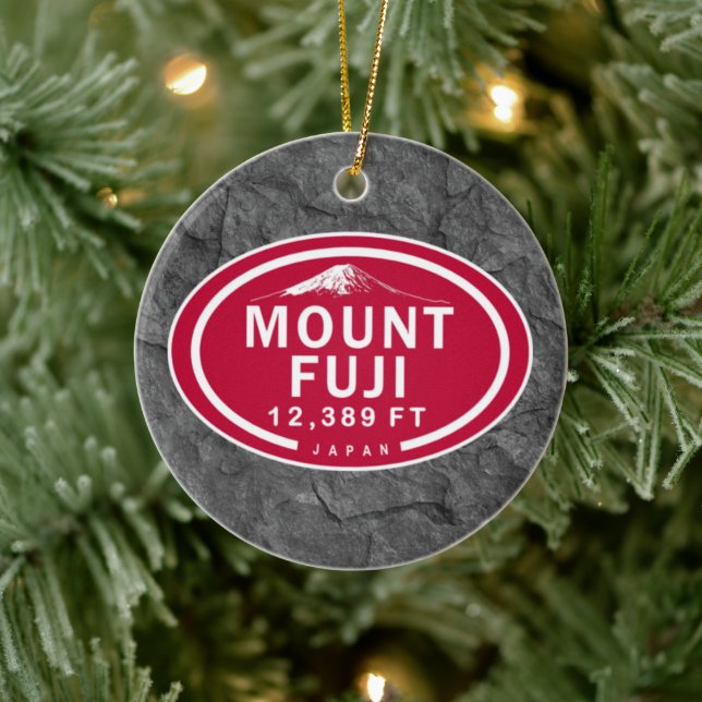 Personalisierter Berg Fuji Japan Weihnachten Keramik Ornament (Baum)