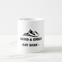 Personalisierter Bergabenteuer-Paar-Becher