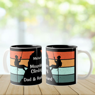 Personalisierter Berggipfel Zweifarbige Tasse