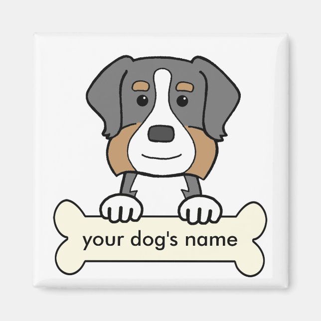 Personalisierter Berner Berghund Magnet (Vorne)