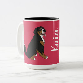 Personalisierter Berner Berghund Zweifarbige Tasse