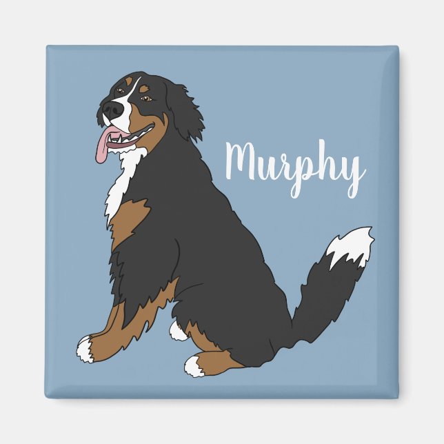 Personalisierter Berner Hund Welpe Magnet (Vorne)