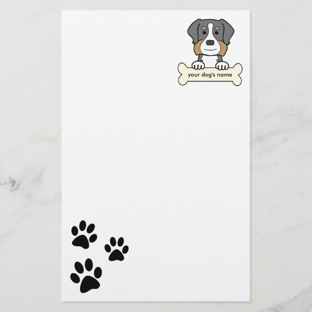 Personalisierter Bernese Gebirgshund Briefpapier (Vorderseite)