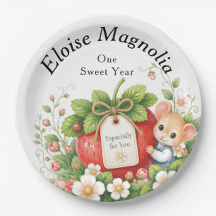 Personalisierter Berry Sweet First Birthday Teller