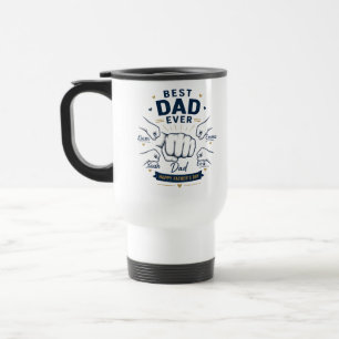 Personalisierter Best Dad Ever zum Vatertag von 4 Reisebecher