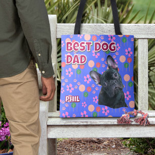 Personalisierter Best Dog Vater - Pächter-Tag-Foto Tasche