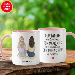 Personalisierter Beste-Freundin-Tasse für Frauen Tasse