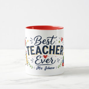 Personalisierter Beste-Lehrkraft-aller-Zeiten-Kaff Tasse