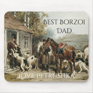 Personalisierter Bester Borzoi-Vater Mousepad