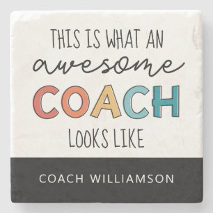 Personalisierter bester Coach je Phantastische B Steinuntersetzer