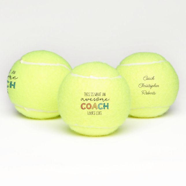 Personalisierter bester Coach je | Phantastische B Tennisbälle (Multi)