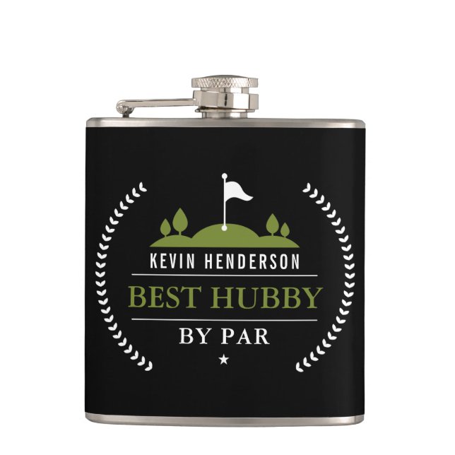 Personalisierter bester Hubby-Par Flachmann (Vorderseite)