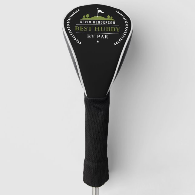 Personalisierter bester Hubby-Par Golf Headcover (Vorderseite)