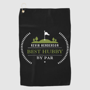Personalisierter bester Hubby-Par Golfhandtuch