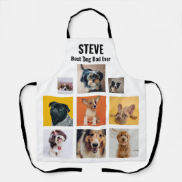 Personalisierter bester Hund Vater je Foto Collage Schürze