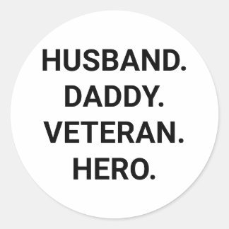 Personalisierter bester Husband-Vater Daddy Vatert Runder Aufkleber