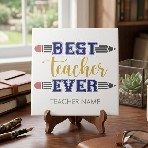 Personalisierter bester Lehrer je - individuelles Fliese