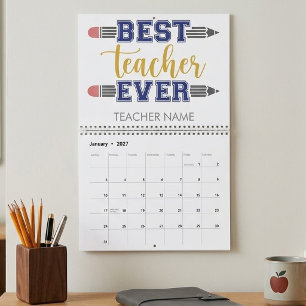 Personalisierter bester Lehrer je - individuelles Kalender