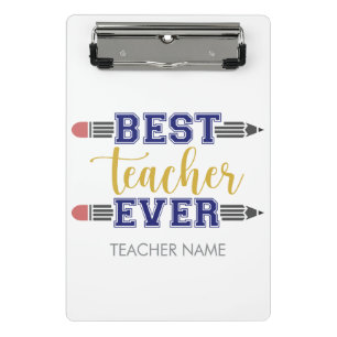 Personalisierter bester Lehrer je - individuelles Mini Klemmbrett