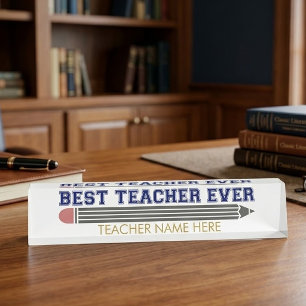Personalisierter bester Lehrer je - individuelles  Namensplakette