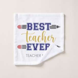 Personalisierter bester Lehrer je - individuelles Waschlappen