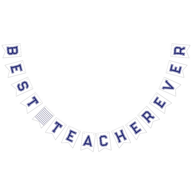 Personalisierter bester Lehrer je - individuelles  Wimpelkette (Alle)