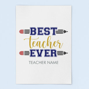 Personalisierter Bester Lehrer überhaupt - Individ Poster