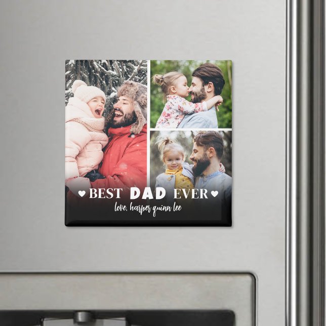 Personalisierter bester Vater Fotocollage Vater Magnet (Personalized Best Dad Photo Collage Father magnet)