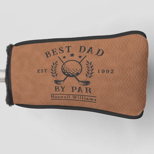 Personalisierter bester Vater Golf Head Putter Cov Headcover (Vorderseite)