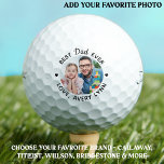 Personalisierter bester VATER je Custom Foto Title Golfball<br><div class="desc">Bester Vater je ... Zwei Ihrer Lieblingssachen , Golf und Ihre Kinder ! Jetzt kannst du sie mitnehmen, während du 18 Löcher spielst. Passen Sie diese Golfbälle mit dem beliebten Foto und dem Namen Ihres Kindes an. Egal ob Vater Geburtstag, Väter Tag oder Weihnachten, diese Papa-Golfbälle sind ein Favorit. Gutes...</div>