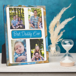 Personalisierter bester Vater je Foto Fotoplatte