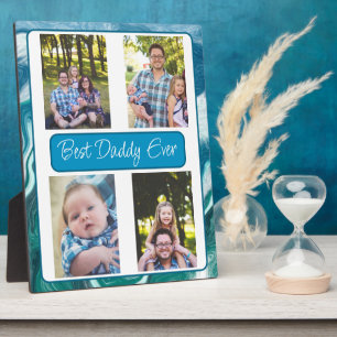 Personalisierter bester Vater je Foto Fotoplatte