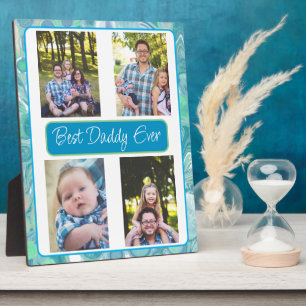 Personalisierter bester Vater je Foto Fotoplatte