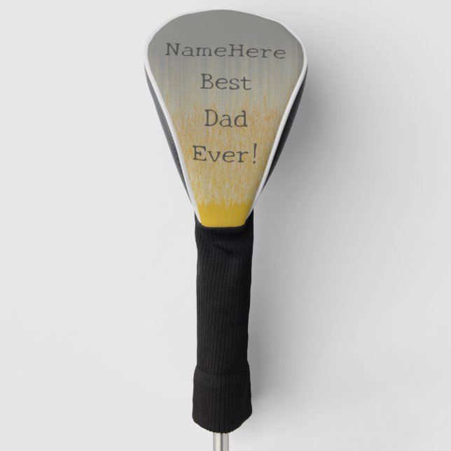 Personalisierter bester Vater je Gold Silber Moder Golf Headcover (Vorderseite)