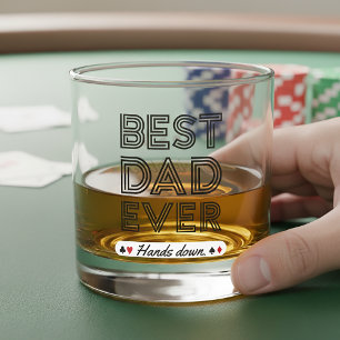 Personalisierter bester Vater je Hände runter Whiskyglas