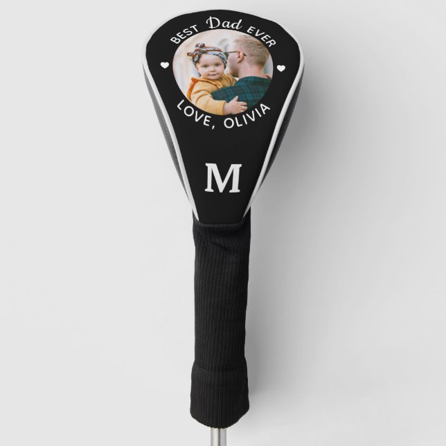 Personalisierter bester Vater je Modernes Foto Golf Headcover (Vorderseite)