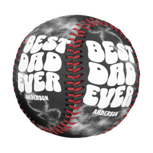 Personalisierter bester Vater je Schwarze Gefärbte Baseball