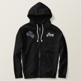 Personalisierter bestickter Motorradpflaster Hoodie