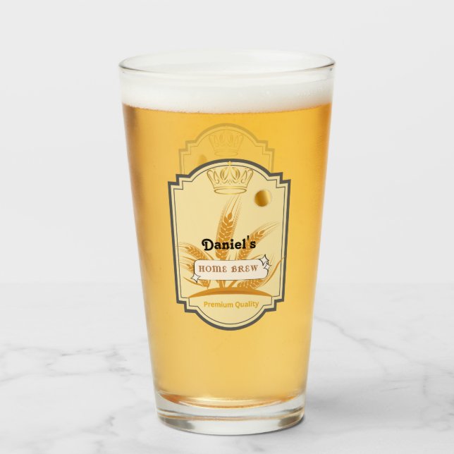 Personalisierter Bierglas-Cup Glas (Vorne (Gefüllt))