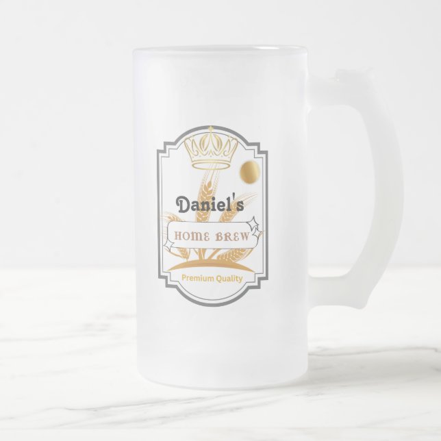Personalisierter Bierglas-Cup Mattglas Bierglas (Rechts)
