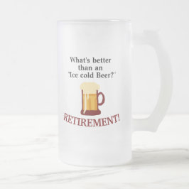 Personalisierter Bierliebhaber Ruhestand  Mattglas Bierglas