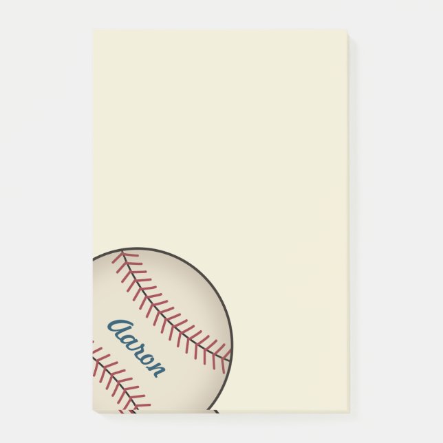 Personalisierter Big-Baseball-Beitrag Post-it Klebezettel (Vorderseite)