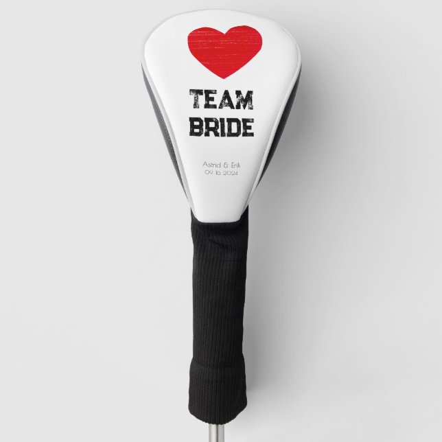 Personalisierter Big Heart Golf Head Cover Headcover (Vorderseite)