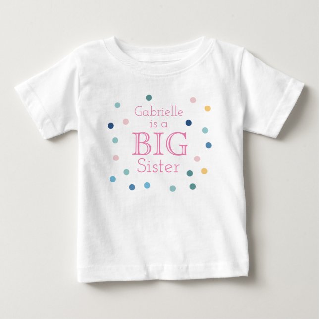 PERSONALISIERTER BIG-SISTER-T - Shirt (Vorderseite)